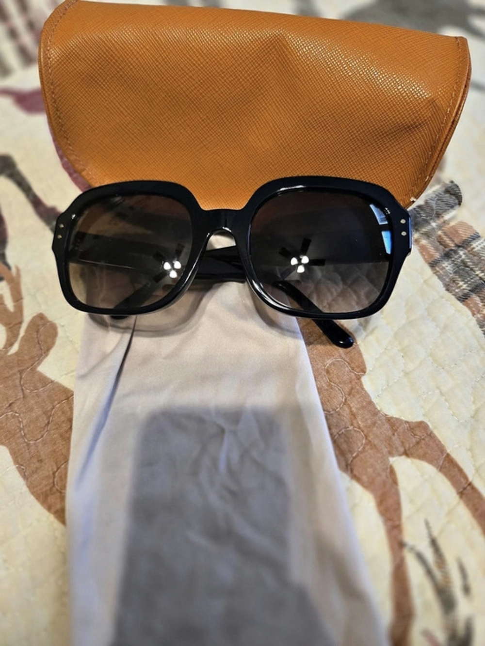 Tory Burch Black Sunglasses Oversized with Case